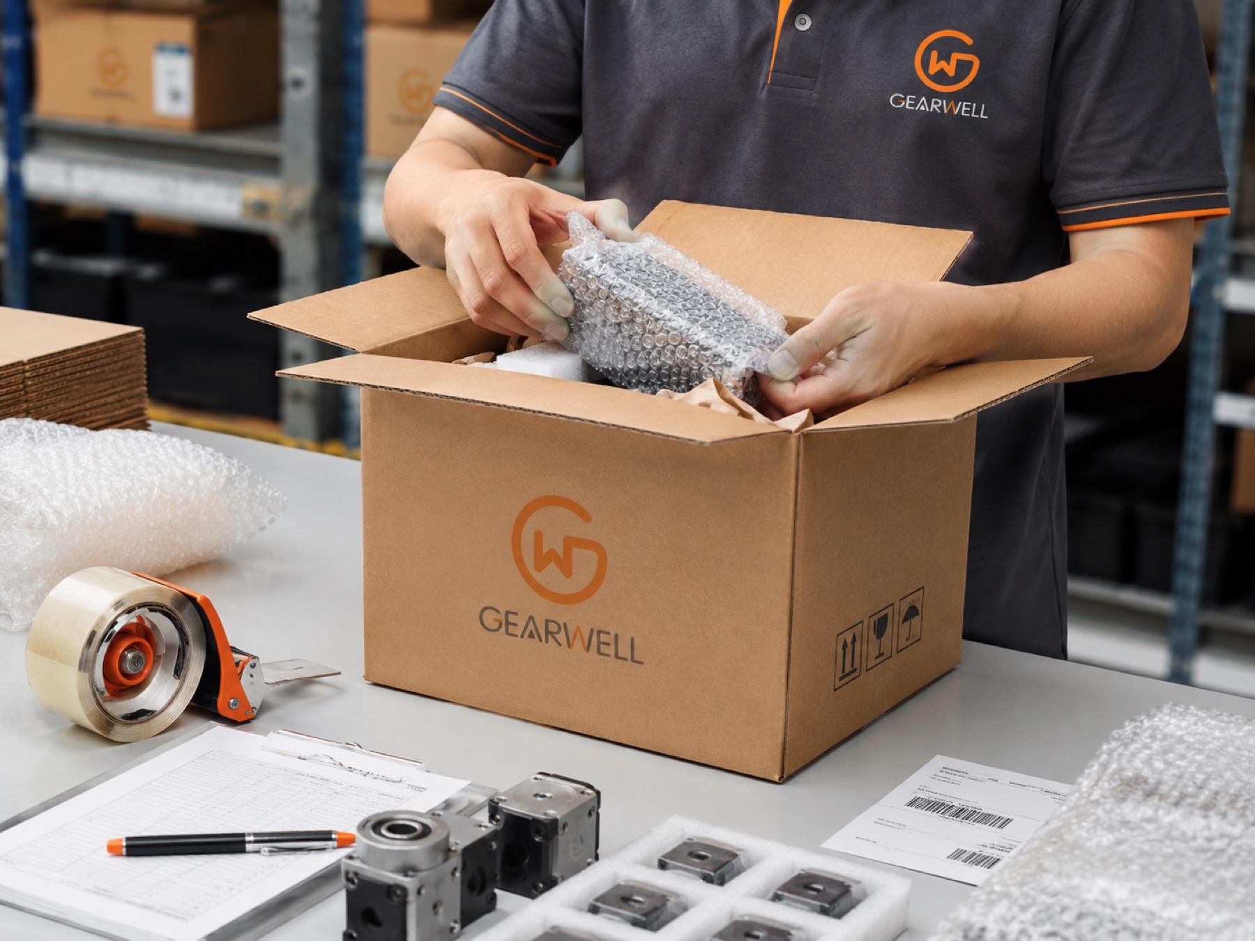 Gearwell packaging preparation