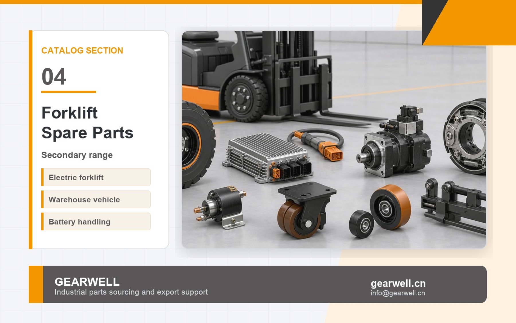 Forklift spare parts catalog cover