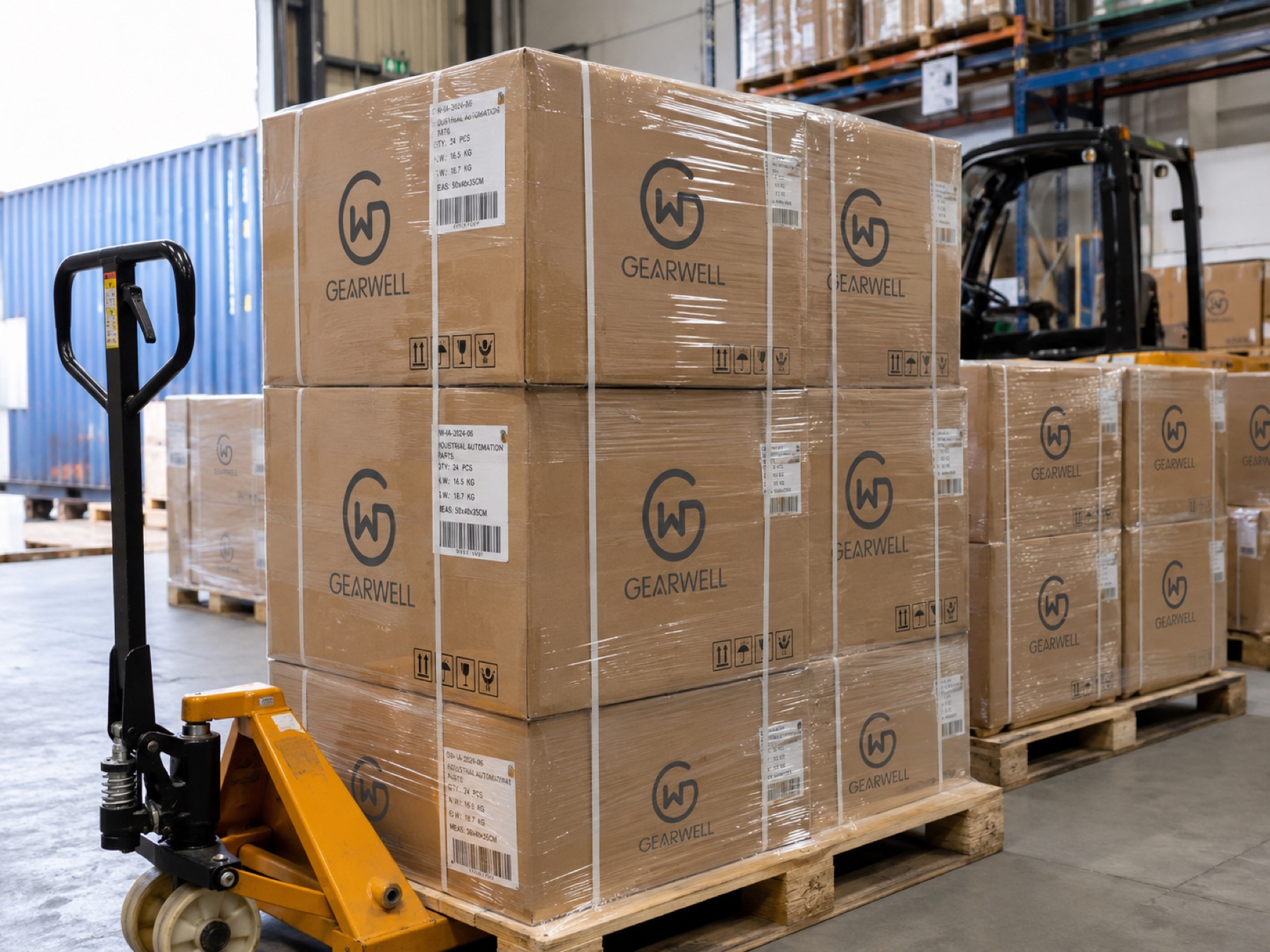 Gearwell branded packaging and shipment