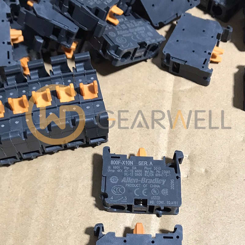 New AB Rockwell 800F-X10N Contact Block, Screw, 2 Speed Operator